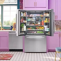 26.5 Cu. Ft. Counter Depth Stainless Steel 3-Door French Door Refrigerator
