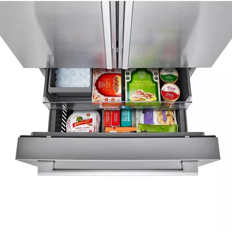 26.5 Cu. Ft. Counter Depth Stainless Steel 3-Door French Door Refrigerator