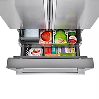 26.5 Cu. Ft. Counter Depth Stainless Steel 3-Door French Door Refrigerator