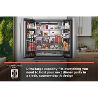 26.5 Cu. Ft. Counter Depth Stainless Steel 3-Door French Door Refrigerator