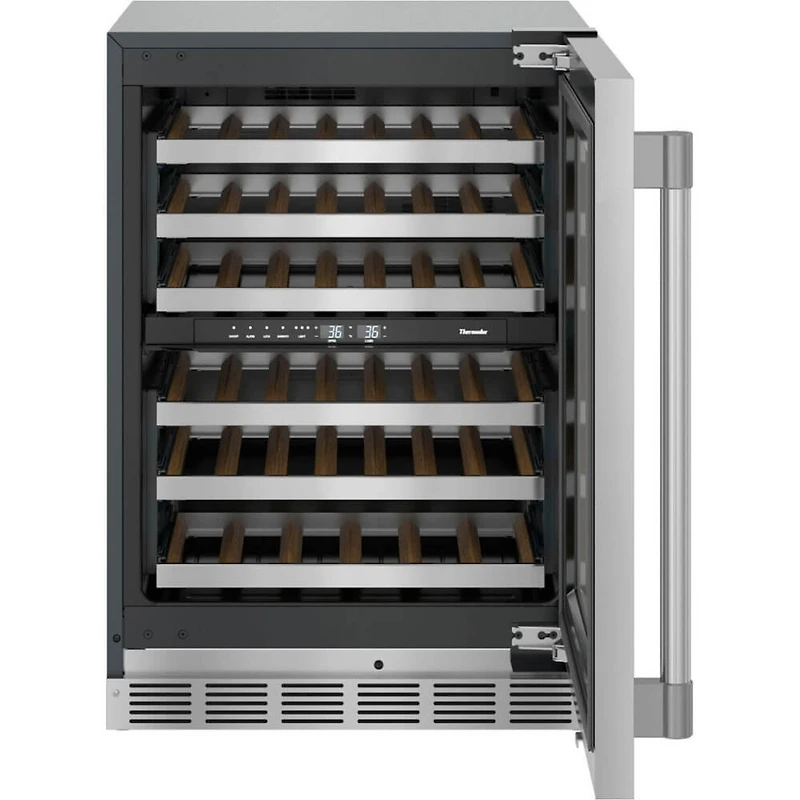 41 Bottle Professional Stainless Right Hinge Dual Zone Undercounter Wine Cooler