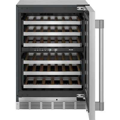 41 Bottle Professional Stainless Right Hinge Dual Zone Undercounter Wine Cooler