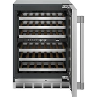 41 Bottle Professional Stainless Right Hinge Dual Zone Undercounter Wine Cooler