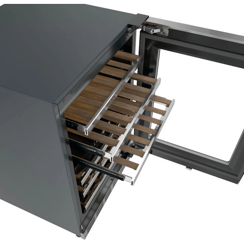 41 Bottle Professional Stainless Right Hinge Dual Zone Undercounter Wine Cooler