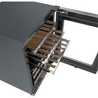 41 Bottle Professional Stainless Right Hinge Dual Zone Undercounter Wine Cooler