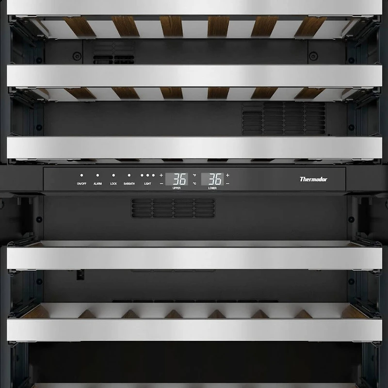 41 Bottle Professional Stainless Right Hinge Dual Zone Undercounter Wine Cooler