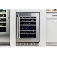41 Bottle Professional Stainless Right Hinge Dual Zone Undercounter Wine Cooler