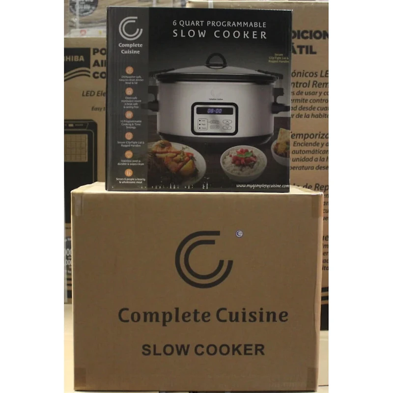 6.0 Quart Programmable Stainless Steel Slow Cooker