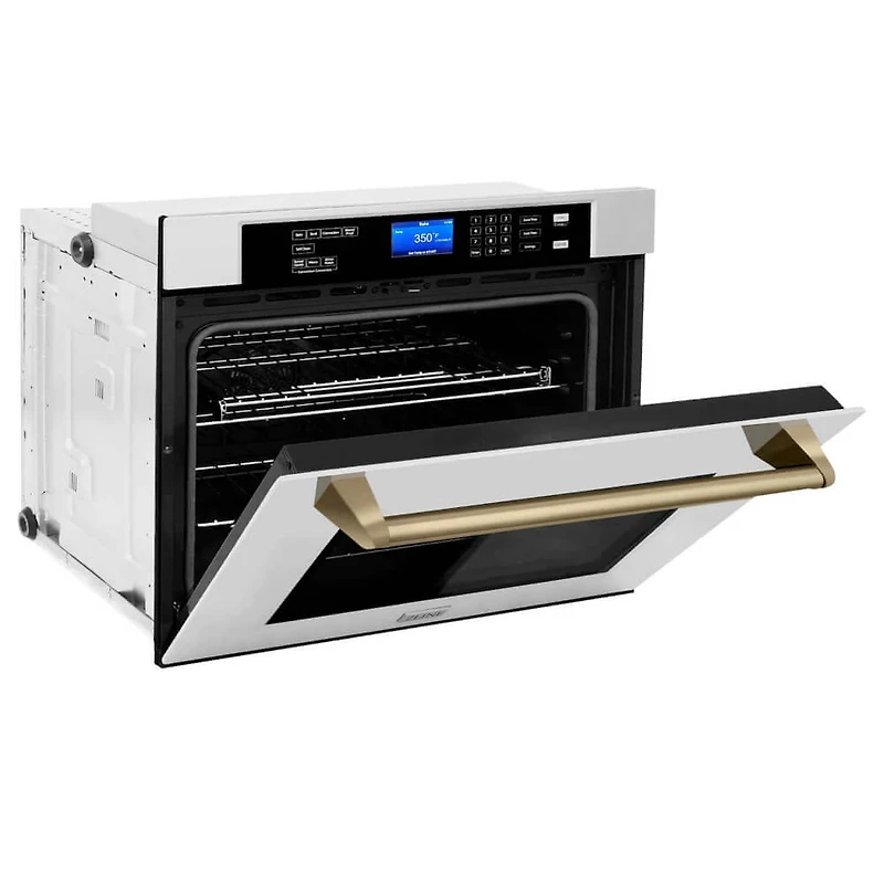 30 inch Stainless Steel Electric Wall Oven with Champagne Bronze Accents - OPEN BOX