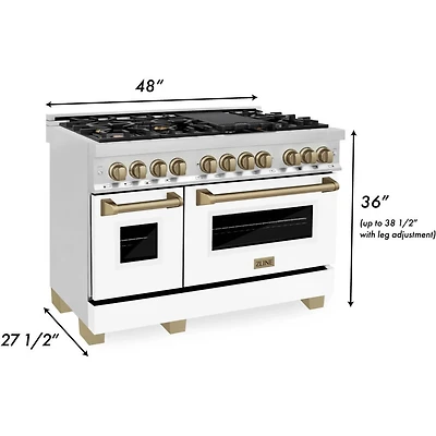 6 Cu. Ft. White Freestanding Dual Fuel Gas Range