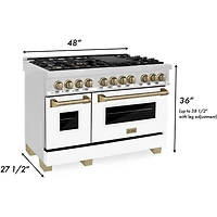 6 Cu. Ft. White Freestanding Dual Fuel Gas Range