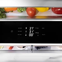 19.6 Cu. Ft. Counter Depth White Matte with Champagne Bronze Accents 3-Door French Door Refrigerator