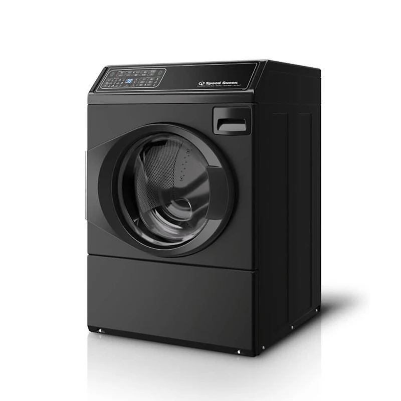 3.5 Cu. Ft. Black Front Load Washer with Pet Plus - Left Hinge - OPEN BOX