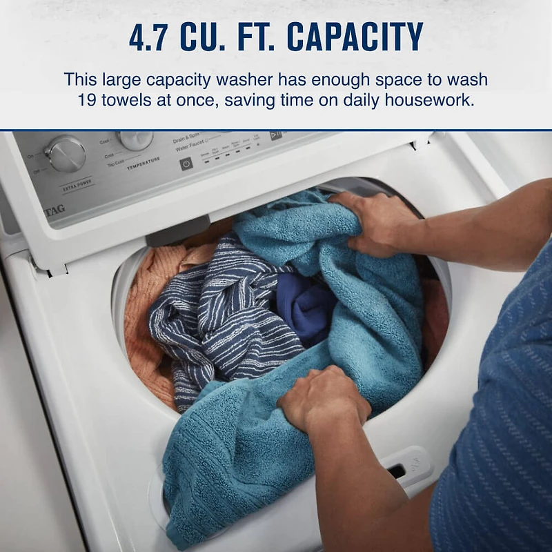 4.8 Cu. Ft. White High Efficiency Top Load Washer