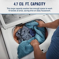 4.8 Cu. Ft. White High Efficiency Top Load Washer