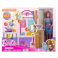 Barbie Make & Sell Boutique Playset With Brunette Doll