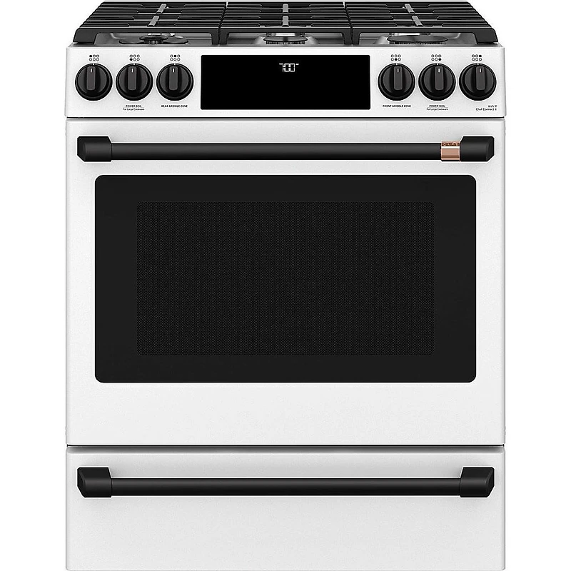 Handle & Knob Set for Café Front Control Gas Range - Flat Black