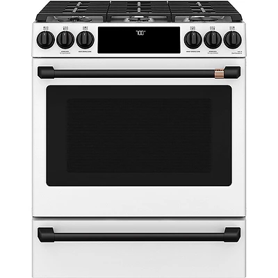 Handle & Knob Set for Café Front Control Gas Range - Flat Black