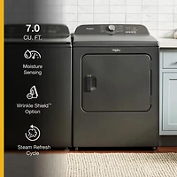 7.0 Cu. Ft. Volcano Black Top Load High Efficiency Electric Dryer