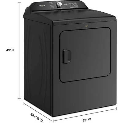 7.0 Cu. Ft. Volcano Black Top Load High Efficiency Electric Dryer