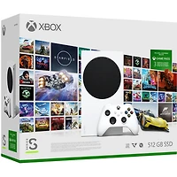 Xbox Series S 512GB All-Digital Starter Bundle Console with Xbox Game Pass (Disc-Free Gaming) - White