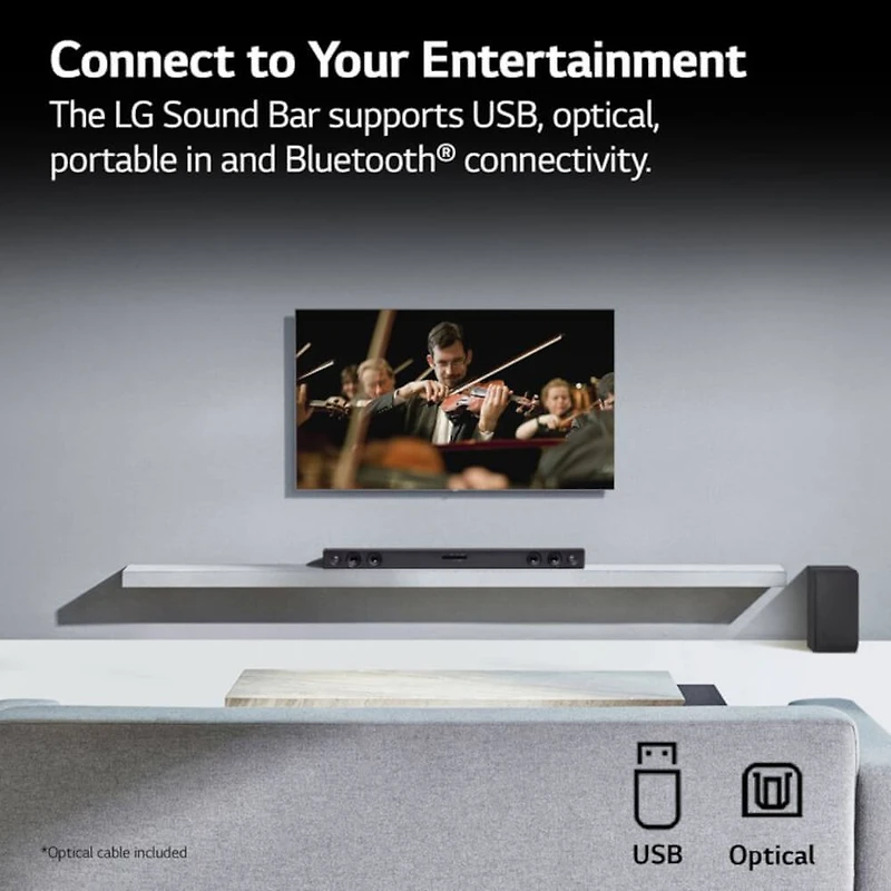 2.1 Channel Soundbar with Wireless Subwoofer