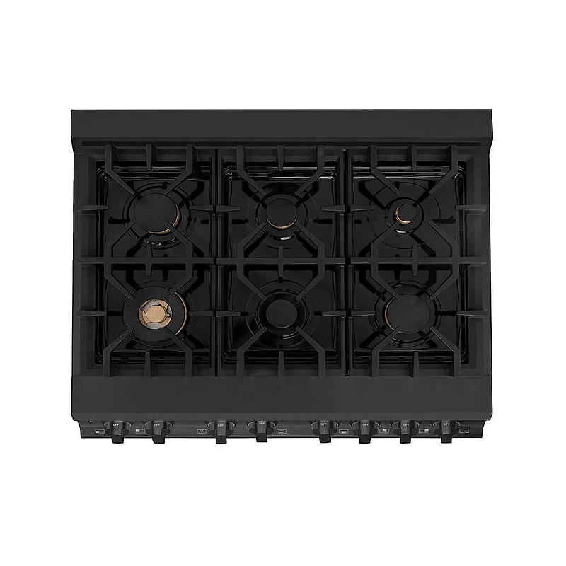 4.6 Cu. Ft. Black Stainless Steel Freestanding Dual Fuel Gas Range