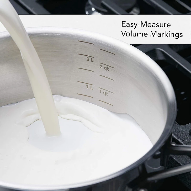 5-Ply Clad Stainless Steel Cookware Induction Pots and Pans Set, 10-Piece, Polished Stainless Steel