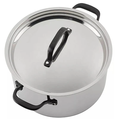 5-Ply Clad Stainless Steel Stockpot with Lid, 8-Quart, Polished Stainless Steel