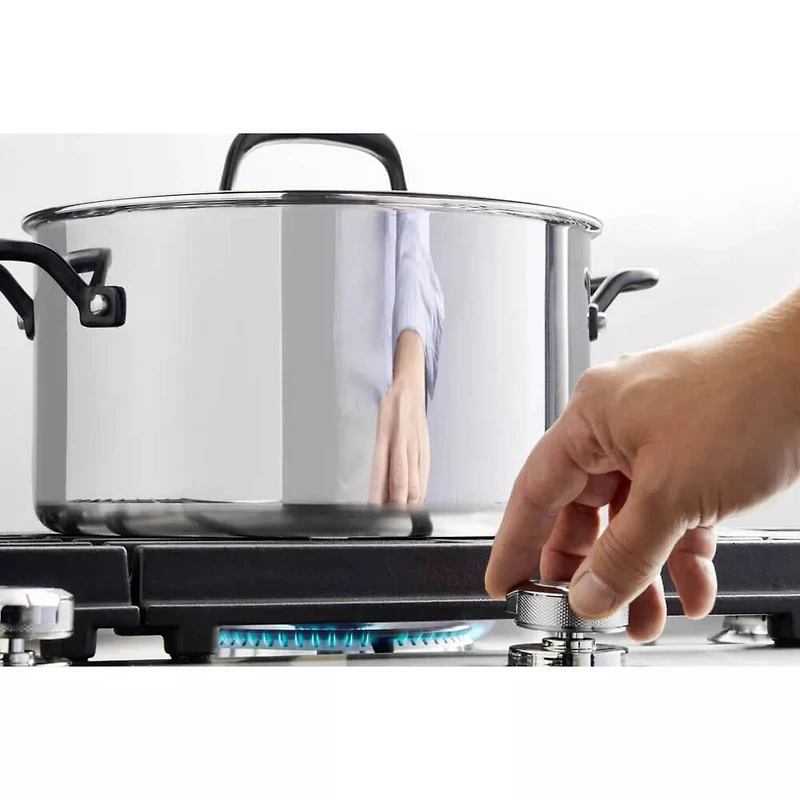 5-Ply Clad Stainless Steel Stockpot with Lid, 8-Quart, Polished Stainless Steel