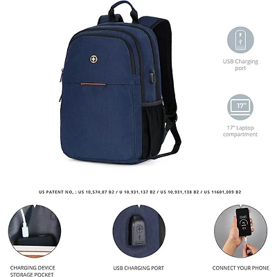 Biberstein Laptop Backpack - Dark Blue