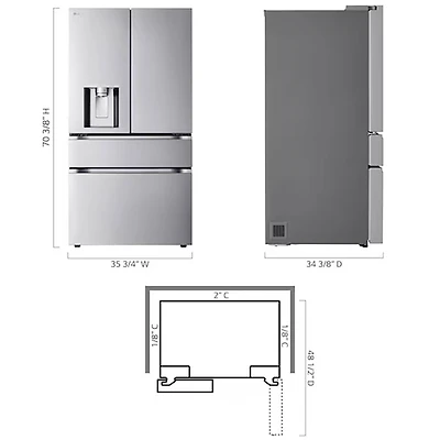 28.6 Cu. Ft. Stainless Steel 4-Door French Door Smart Refrigerator - OPEN BOX
