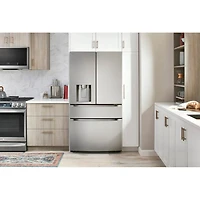 28.6 Cu. Ft. Stainless Steel 4-Door French Door Smart Refrigerator - OPEN BOX