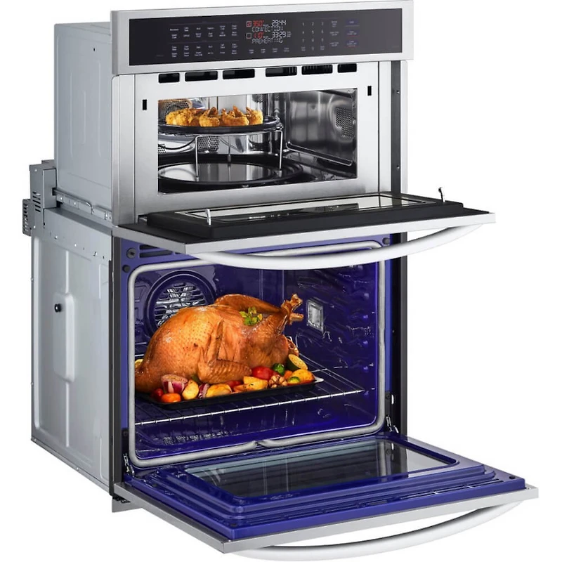 30 inch Stainless Steel Electric Wall Oven and Microwave