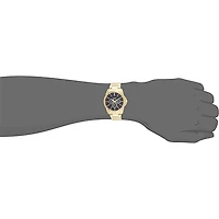 Quartz Mens Watch - Gold/Black Dial