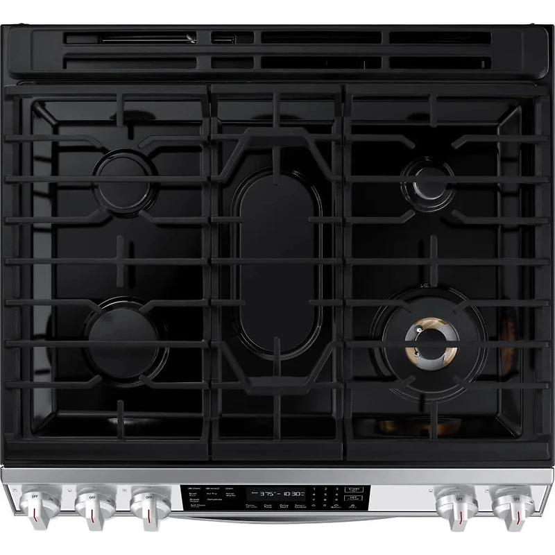 6.0 Cu. Ft. Bespoke White Glass Slide-In Gas Range - OPEN BOX