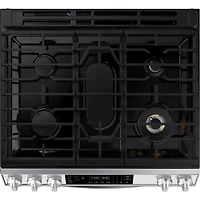 6.0 Cu. Ft. Bespoke White Glass Slide-In Gas Range - OPEN BOX