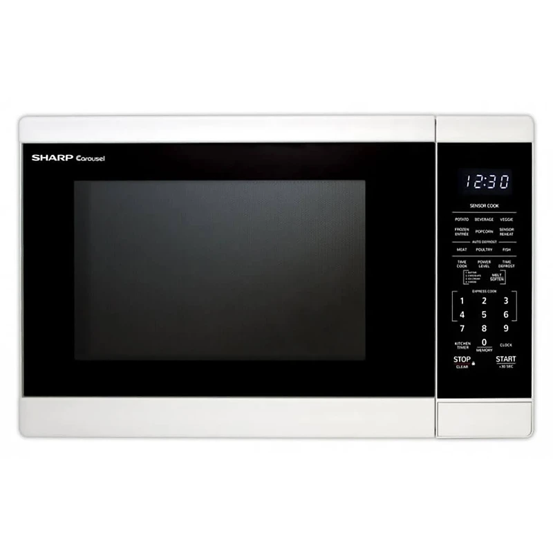 1.4 Cu. Ft. White Countertop Microwave Oven