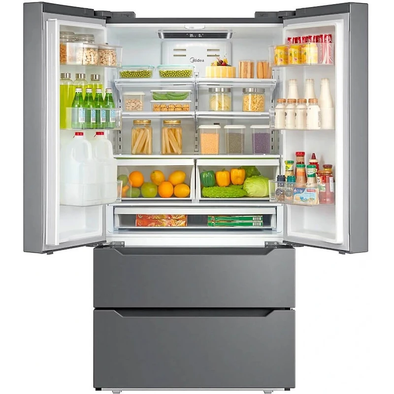 22.5 Cu. Ft. Stainless Steel Counter-Depth 4-Door French Door Refrigerator