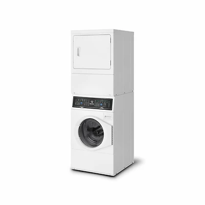 Stacked White Washer and Gas Dryer Combo