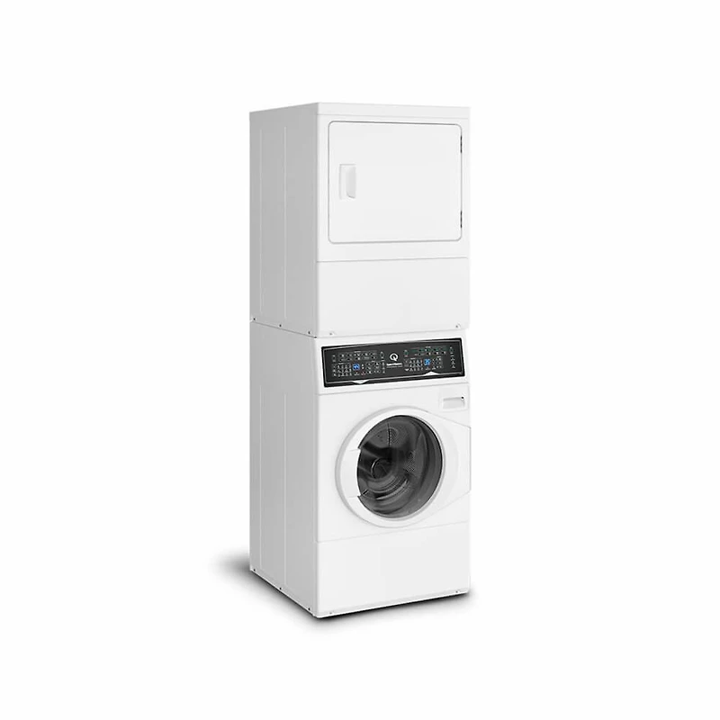 Stacked White Washer and Gas Dryer Combo