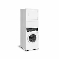 Stacked White Washer and Gas Dryer Combo