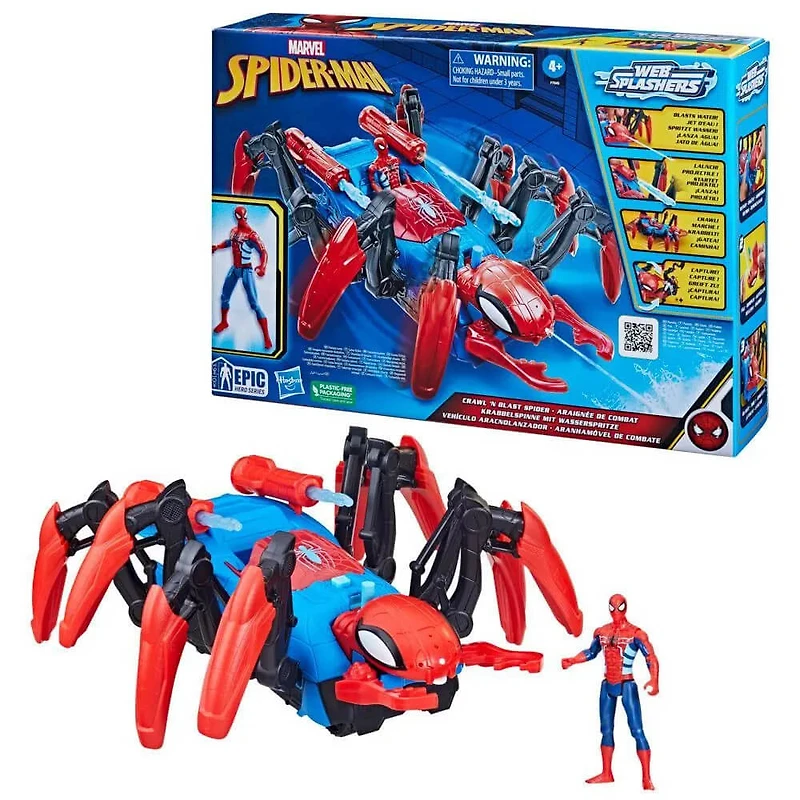 Marvel Spider-Man Crawl N Blast Spider with Action Figure