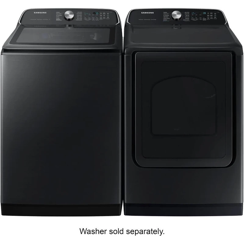 7.4 Cu. Ft. Brushed Black Top Load Smart Gas Dryer