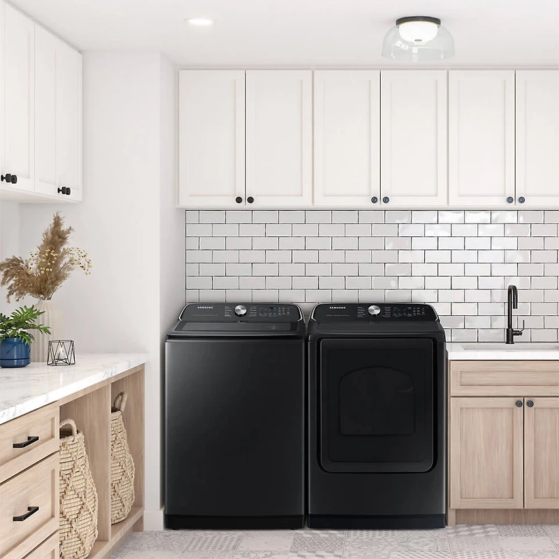5.5 Cu. Ft. Brushed Black Top Load High Efficiency Smart Washer