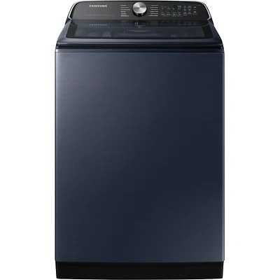 Brushed Navy Top Load High Efficiency Smart 5.4 Cu. Ft. Washer/7.4 Cu. Ft. Electric Dryer Laundry Pair