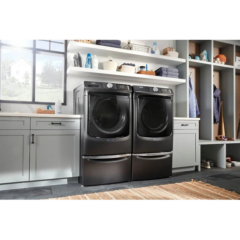 7.3 Cu. Ft. Volcano Black Stackable Front Load Electric Dryer