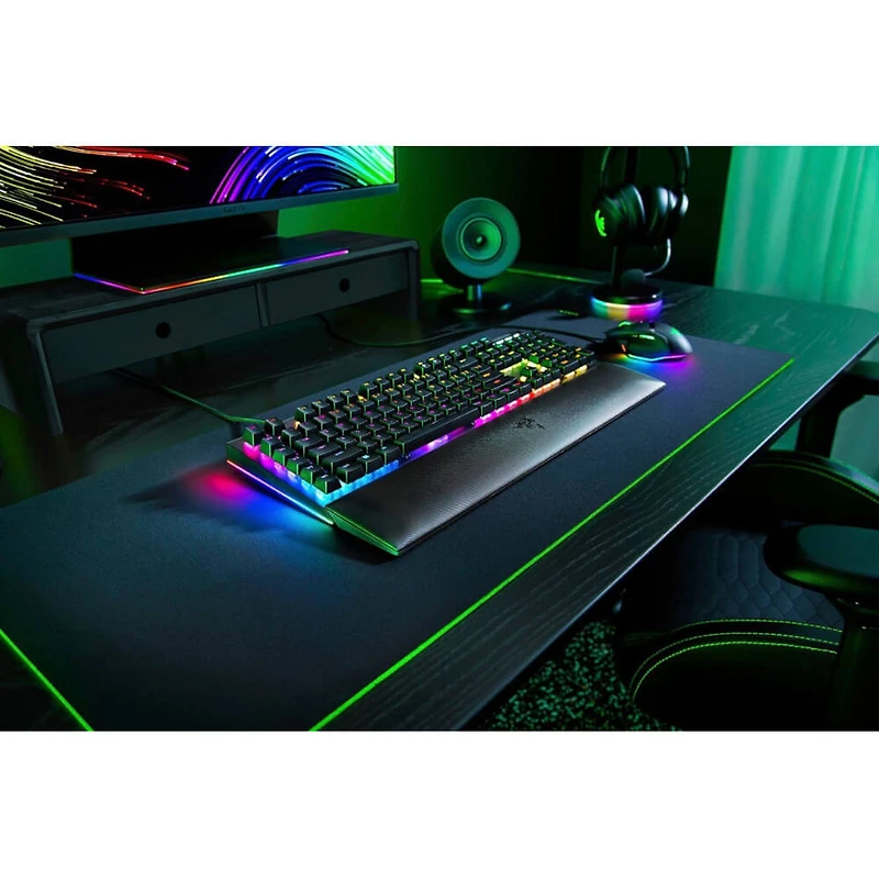 BlackWidow V4 Full Size - Wired Mechanical Green Switch Gaming Keyboard - Black