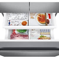 22 Cu. Ft. Stainless Steel 3-Door French Door Smart Refrigerator - OPEN BOX