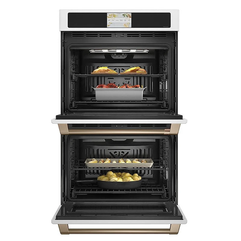 30 inch Matte White Double Electric Convection Wall Oven